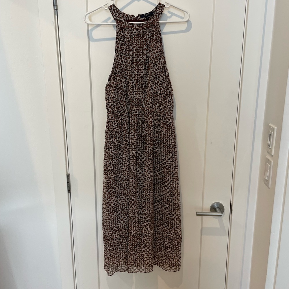 Madewell Silk Halter Mid-Calf Dress